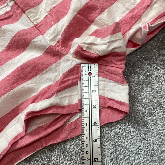 Merona Chino Shorts Womens 18 Pink Striped Bermuda Cotton Pockets 3" Inseam - Picture 8 of 8
